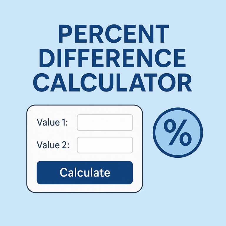 Percent Change Difference Calculator